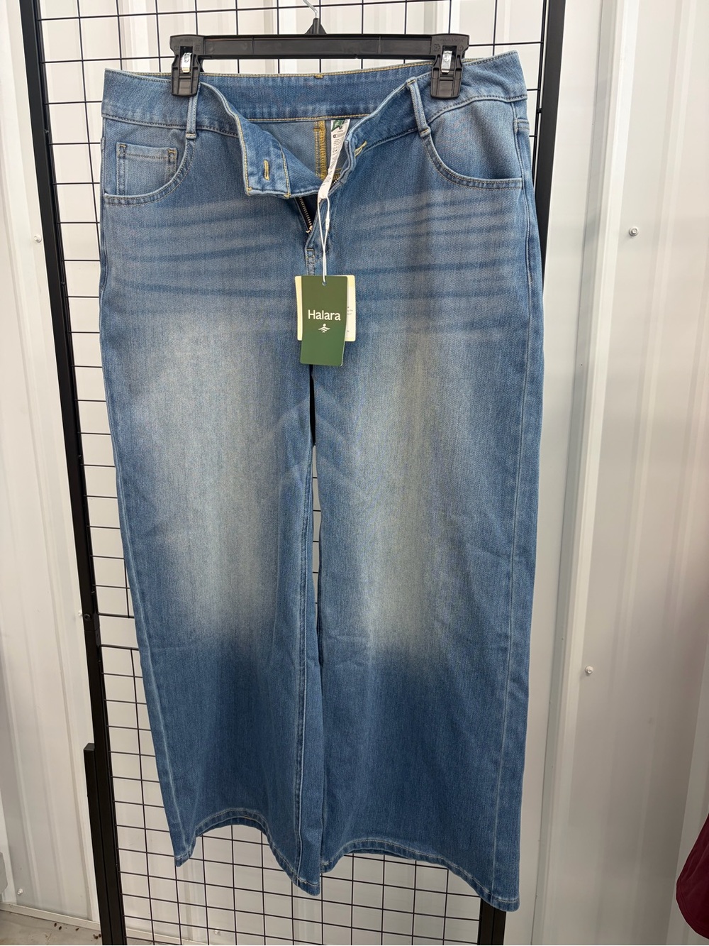 HALARA Medium Petite  Blue Wide-Leg Jeans NWT